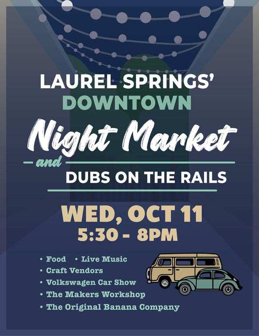 Laurel Springs' Downtown Night Market flyer