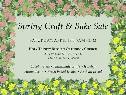 Spring Craft & Bake Sale Flyer